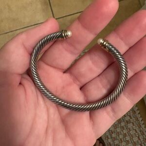 David Yurman Silver and Gold Twisted Rope Bracelet